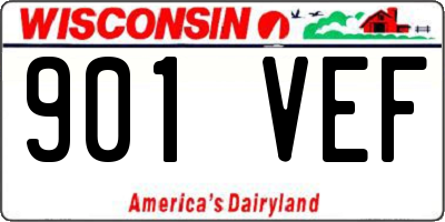 WI license plate 901VEF