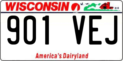 WI license plate 901VEJ