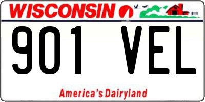WI license plate 901VEL