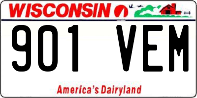 WI license plate 901VEM