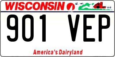 WI license plate 901VEP