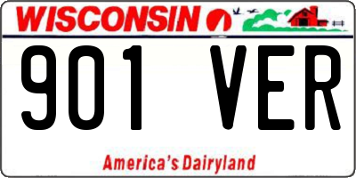 WI license plate 901VER
