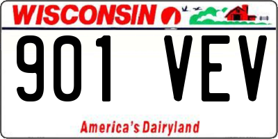 WI license plate 901VEV
