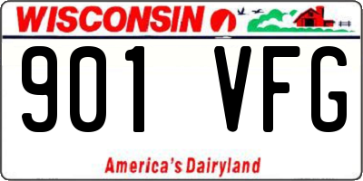 WI license plate 901VFG
