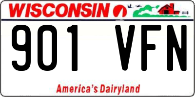 WI license plate 901VFN