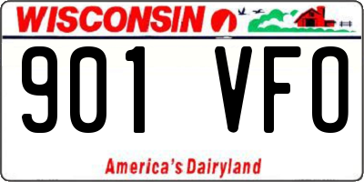 WI license plate 901VFO