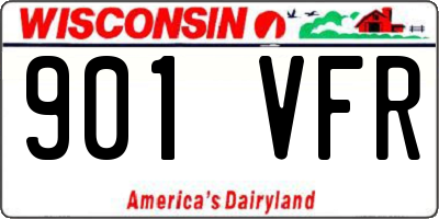 WI license plate 901VFR