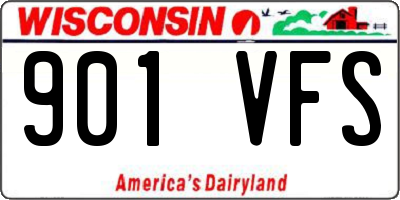 WI license plate 901VFS