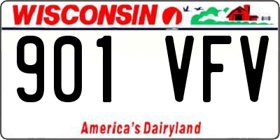 WI license plate 901VFV