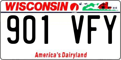 WI license plate 901VFY