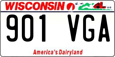 WI license plate 901VGA