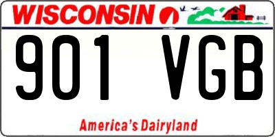 WI license plate 901VGB