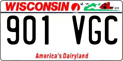 WI license plate 901VGC