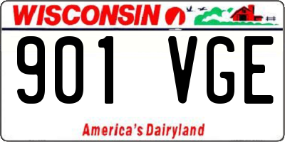 WI license plate 901VGE