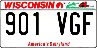 WI license plate 901VGF