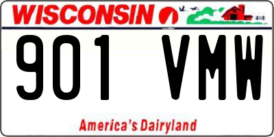 WI license plate 901VMW