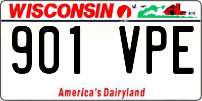 WI license plate 901VPE