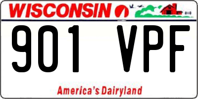 WI license plate 901VPF