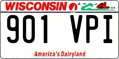 WI license plate 901VPI