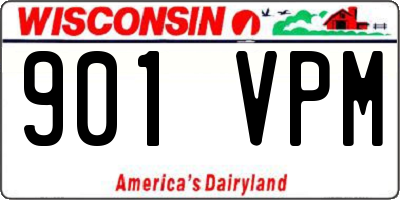WI license plate 901VPM