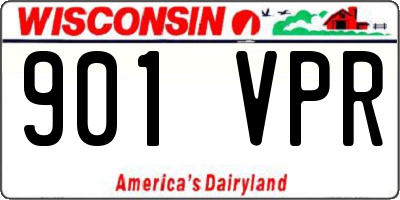 WI license plate 901VPR
