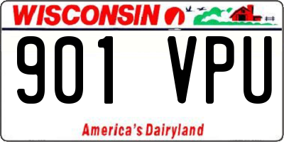 WI license plate 901VPU