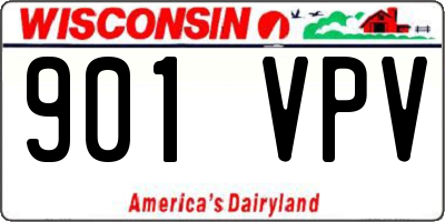 WI license plate 901VPV