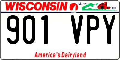 WI license plate 901VPY