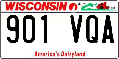 WI license plate 901VQA