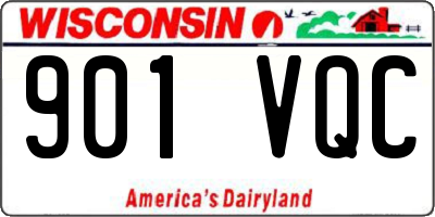 WI license plate 901VQC