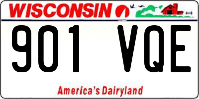 WI license plate 901VQE