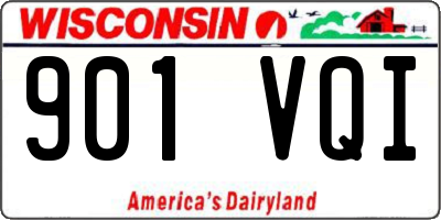 WI license plate 901VQI