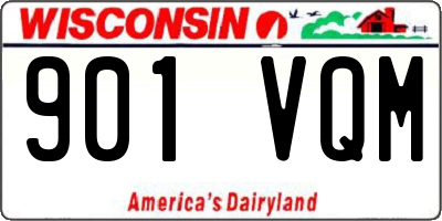 WI license plate 901VQM