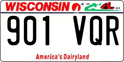 WI license plate 901VQR