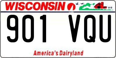 WI license plate 901VQU