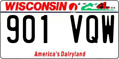 WI license plate 901VQW