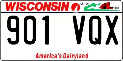 WI license plate 901VQX
