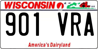 WI license plate 901VRA