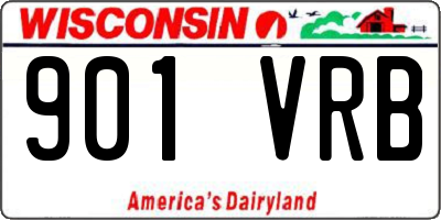 WI license plate 901VRB