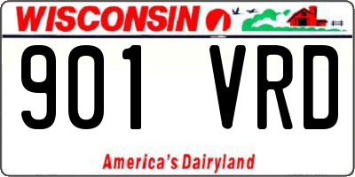 WI license plate 901VRD