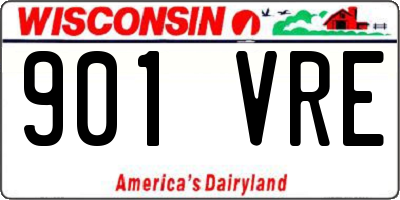 WI license plate 901VRE