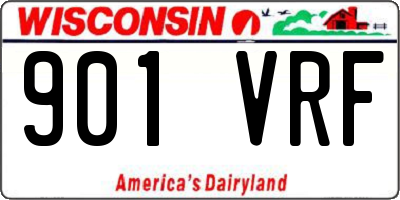 WI license plate 901VRF