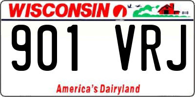 WI license plate 901VRJ