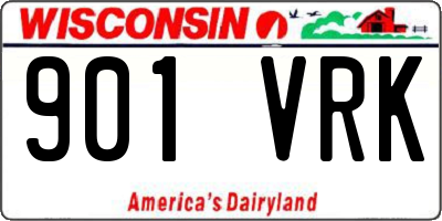 WI license plate 901VRK