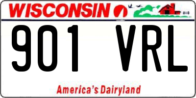 WI license plate 901VRL