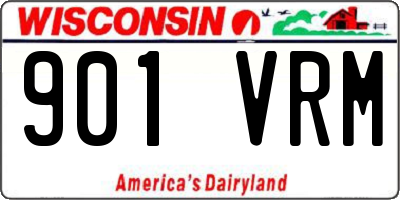 WI license plate 901VRM