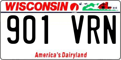 WI license plate 901VRN