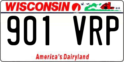WI license plate 901VRP