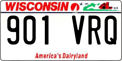 WI license plate 901VRQ