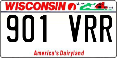 WI license plate 901VRR